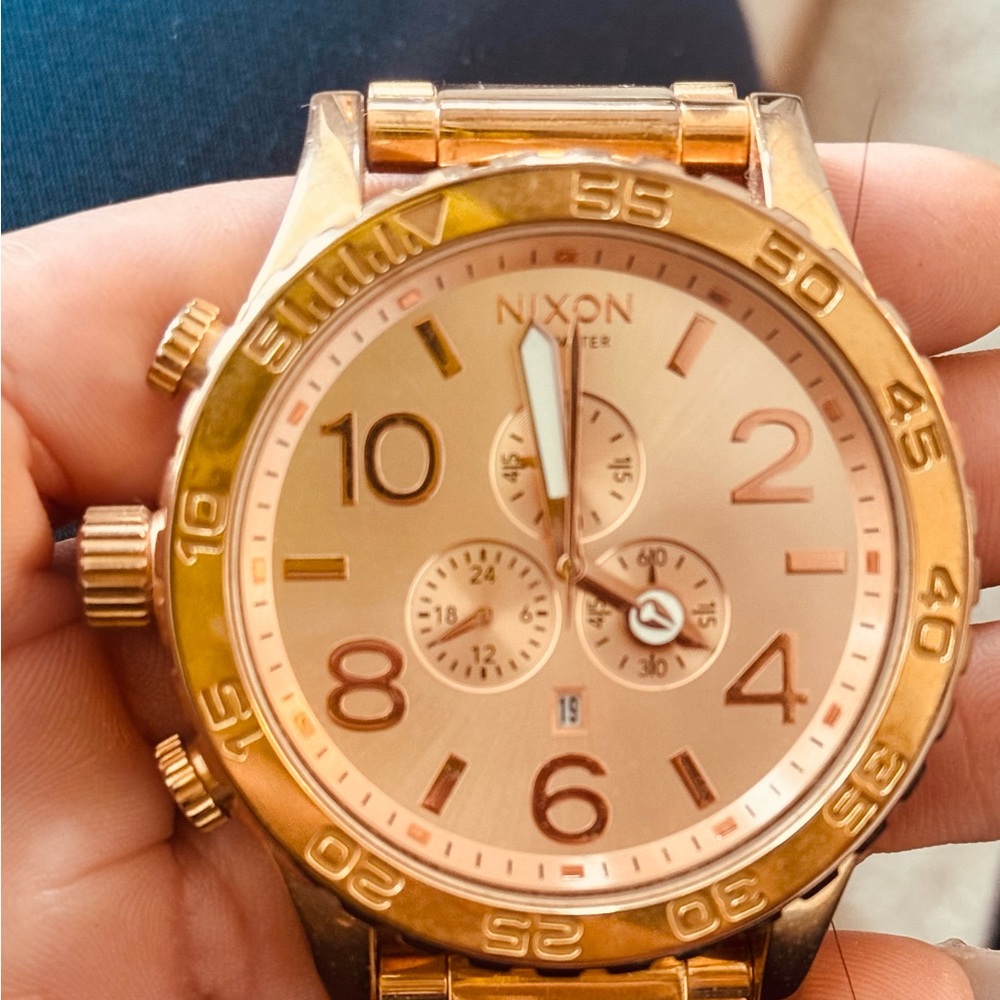 Nixon Gold Chronograph Men's Watch